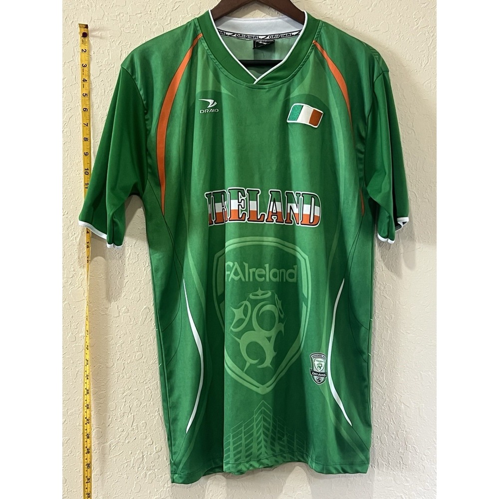 Drako Ireland Soccer Futbol Green Jersey Mens Size L/XL Shirt Sleeve Falreland‎